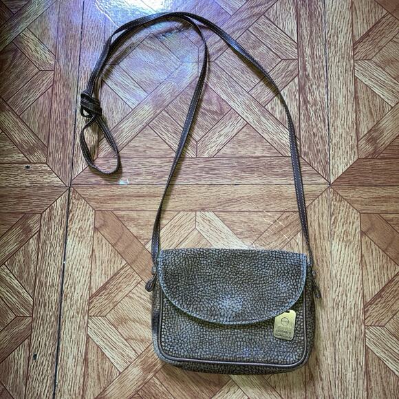 VTG Brown Suede Redwall Borbonese Purse Redwall Small Italy Repaired - Picture 1 of 7